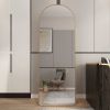 Aluminum alloy metal frame arched floor mounted wall mirror, upgraded in quality, bathroom makeup mirror, bedroom entrance, clothing store