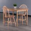 Ravenna 3-Pc Dining Table with Windsor Chairs; Natural