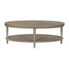 Oval Coffee Table with Shelf