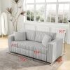 75.6" Soft Rabbit Plush Modular 2-person Sofa - Highly Comfortable with Distinctive Design. Perfect for Bedroom & Living Room. Light gray. Modern & Pl
