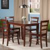 Inglewood 5-Pc Dining Table with Ladder-back Chairs; Natural