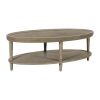 Oval Coffee Table with Shelf