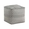 Square Pouf Jacquard Fabric Upholstery Modern Ottoman, Footstool, Non-Slip Floor Pouf, Bean Bag Chair, 1pc Sitting Pouf