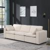 Modular Sectional Sofa, 3 Piece Sectional Sofa Set, Armless Chair/Two Corner Chairs, Chenille Beige