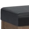 Milltown - Large Ottoman Bench - Midnight Black