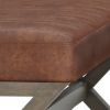 Salinger - Large Ottoman Bench - Distressed Saddle Brown