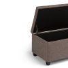 Sienna - Storage Ottoman Bench - Fawn Brown