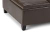 Ellis - Coffee Table Storage Ottoman - Chocolate Brown