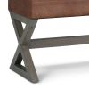Salinger - Large Ottoman Bench - Distressed Saddle Brown