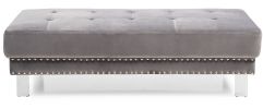 Chic Gray Contemporary Ottoman For Two