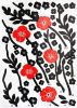 Red Flowers - Large Wall Decals Stickers Appliques Home Decor