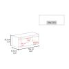 Coffee Table 10.6" H, 1 shelf, 4 legs, White