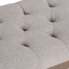 Waverly - Tufted Ottoman Bench - Cloud Grey
