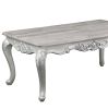 Melrose Traditional Style Coffee Table Made with wood in Silver Finish