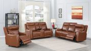 Contemporary Top-Grain Leather Motion Set - Stylish Colors, Power Articulating Headrest, Power Footrest