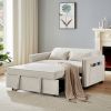 Modern Linen Convertible Loveseat Sleeper Sofa Couch with Adjustable Backrest