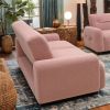 Convertible Cozy Teddy Fabric 3-Seater Sofa Bed with Metal Feet