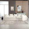 Modular Sectional Sofa, U-Shaped Couch with Sofa for five & Pillows, Modern Minimalist chenille Fabric Large Comfy Cloud Sofas