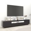 TV Cabinet with LED Lights Gray 78.7"x13.8"x15.7"