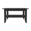 DEPOT E-SHOP Sahara Coffee Table, Four Legs, One Shelf, Black