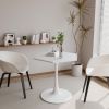 31.50"Modern Hexagonal Coffee Table with MDF Table Top,Metal Base, for Dining Room, Kitchen, Living Room,White