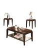 Docila 3PC Pack Coffee (Quantity of 1) w/ End Table (Quantity of 2) Set