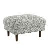 Wallace & Bay Jurie Black Abstract Ottoman