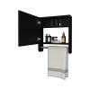 Pine Medicine Cabinet in Melamine With a Towel Bar And Included Mirror, Black
