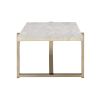 Feit Faux Marble Top & Champagne Finish Coffee Table