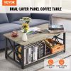 lVEVOR 40" Farmhouse Coffee Table, Rectangle Coffee Table with Open Storage Compartment, Wooden Rustic Cocktail Table for Living Room, Bedroom