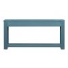 TREXM Console Table/Sofa Table with Storage Drawers and Bottom Shelf for Entryway Hallway(Dark Blue)