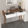 Entryway Table with 2 Carved Panel Drawers, Console Table with Storage Space and Wood Legs,Sofa Table Behind Couch for Hallway, Living Room