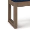 Milltown - Footstool Small Ottoman Bench - Distressed Dark Blue