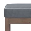 Milltown - Footstool Small Ottoman Bench - Stone Grey