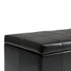 Dover - Storage Ottoman Bench - Midnight Black