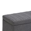 Darcy - Storage Ottoman Bench - Slate Grey