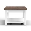 Bridgevine Home Hampton 48 inch Hampton Coffee Table, No Assembly Required, Jasmine Whitewash and Barnwood Finish