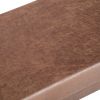 Chanelle - Mid Century Ottoman Bench - Distressed Umber Brown