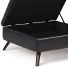 Owen - Square Coffee Table Storage Ottoman - Tanners Brown