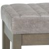 Casey - Ottoman Bench - Distressed Grey Taupe