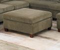 Contemporary 1pc OTTOMAN Tan Color Chenille Fabric Modular Corner wedge Sofa Living Room Furniture