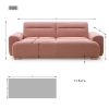 Convertible Cozy Teddy Fabric 3-Seater Sofa Bed with Metal Feet