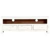 TV Stand White 47.2"x11.8"x15.7" Solid Wood Acacia