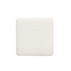 Nina 18" Cane Webbing Cube Ottoman, Ivory White Boucle