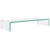 TV Stand/Monitor Riser Glass Clear 31.5"x11.8"x5.1"