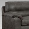 Tirana Contemporary 2-Piece Living Room Set, Fabric Pillow-top Arm Chair with Ottoman, Sequoia Ash