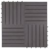 Decking Tiles 30 pcs Gray Wash 11.8"x11.8" Solid Acacia Wood