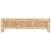 TV Cabinet 55.1"x11.8"x15.7" Solid Mango Wood and Natural Cane