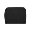 Bridge 16" Arched Upholstered Footstool Ottoman, Ebony Black Boucle