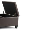 Ellis - Coffee Table Storage Ottoman - Chocolate Brown